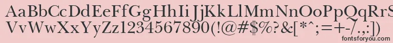 フォントPasma – ピンクの背景に黒い文字