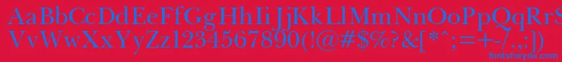 Pasma Font – Blue Fonts on Red Background