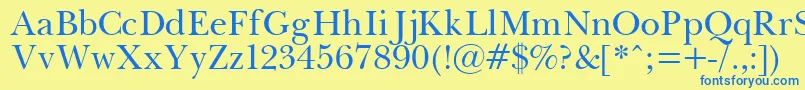 Pasma Font – Blue Fonts on Yellow Background