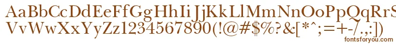 Шрифт Pasma – коричневые шрифты на белом фоне