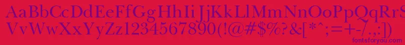 Pasma Font – Purple Fonts on Red Background