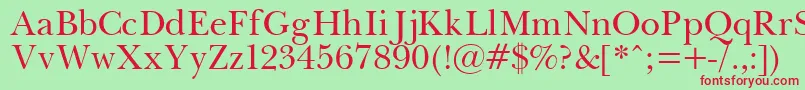 Pasma Font – Red Fonts on Green Background