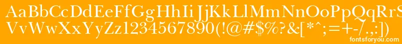 フォントPasma – オレンジの背景に白い文字