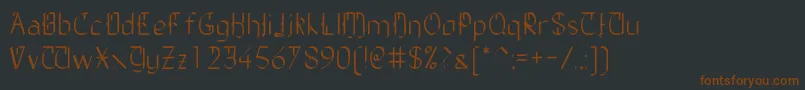 TheDailyBlah-fontti – ruskeat fontit mustalla taustalla