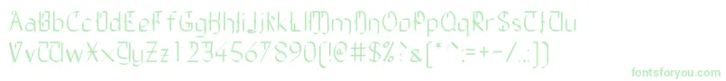 TheDailyBlah-fontti – vihreät fontit valkoisella taustalla