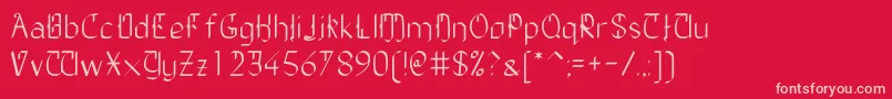 Шрифт TheDailyBlah – розовые шрифты на красном фоне