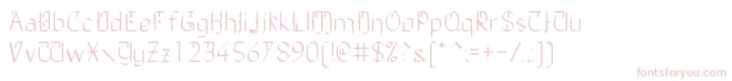 TheDailyBlah-fontti – vaaleanpunaiset fontit valkoisella taustalla