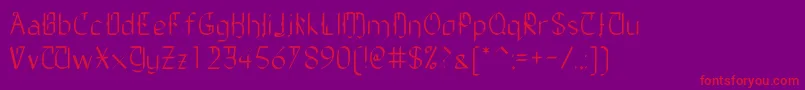 TheDailyBlah Font – Red Fonts on Purple Background