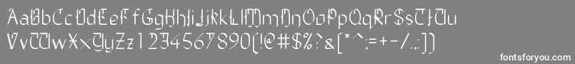 TheDailyBlah-fontti – valkoiset fontit harmaalla taustalla