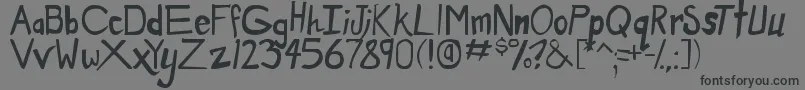 フォントDirtyDuo – 黒い文字の灰色の背景