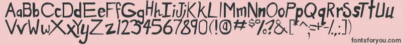 DirtyDuo Font – Black Fonts on Pink Background