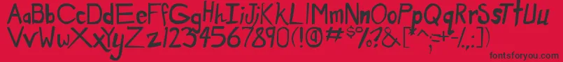 DirtyDuo Font – Black Fonts on Red Background