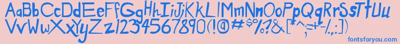 DirtyDuo Font – Blue Fonts on Pink Background