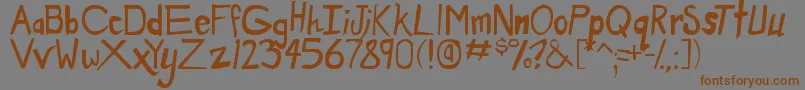 DirtyDuo Font – Brown Fonts on Gray Background