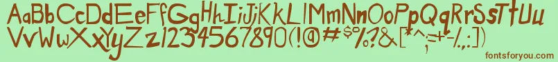 DirtyDuo Font – Brown Fonts on Green Background