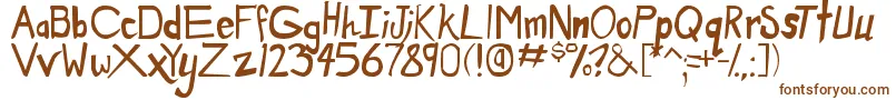 DirtyDuo-fontti – ruskeat fontit valkoisella taustalla