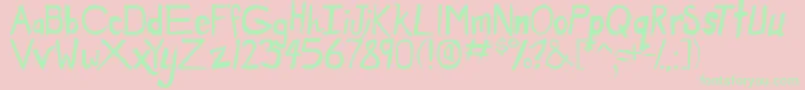 DirtyDuo Font – Green Fonts on Pink Background