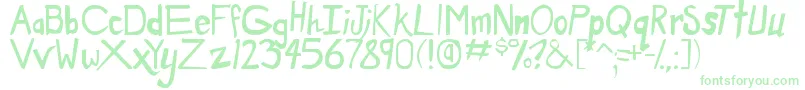 DirtyDuo Font – Green Fonts on White Background