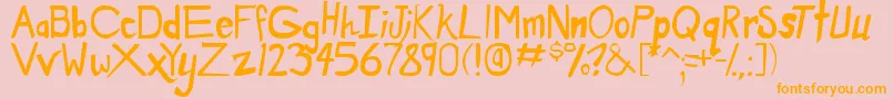 DirtyDuo Font – Orange Fonts on Pink Background