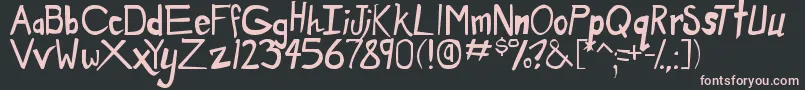 Шрифт DirtyDuo – розовые шрифты на чёрном фоне