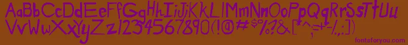 DirtyDuo Font – Purple Fonts on Brown Background