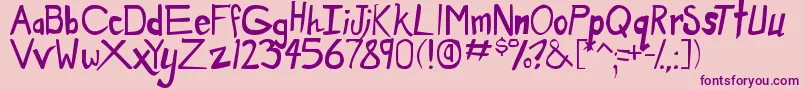 DirtyDuo Font – Purple Fonts on Pink Background