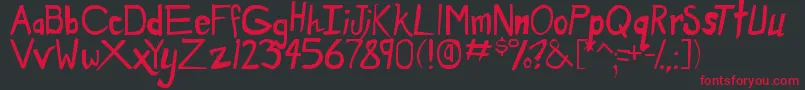 DirtyDuo Font – Red Fonts on Black Background