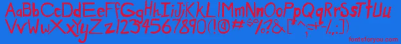 Шрифт DirtyDuo – красные шрифты на синем фоне
