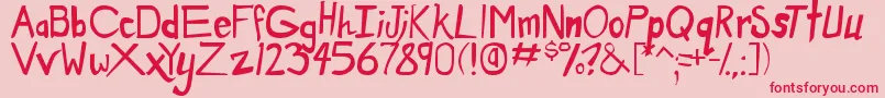 DirtyDuo Font – Red Fonts on Pink Background