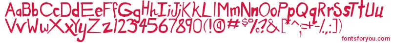 DirtyDuo Font – Red Fonts on White Background