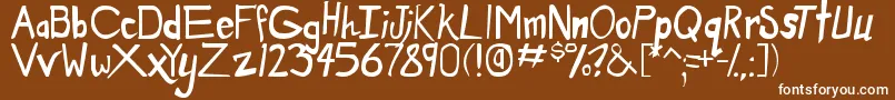 DirtyDuo Font – White Fonts on Brown Background