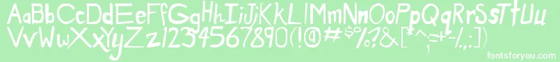 DirtyDuo Font – White Fonts on Green Background