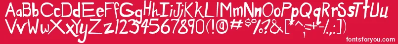DirtyDuo Font – White Fonts on Red Background