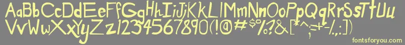 DirtyDuo-fontti – keltaiset fontit harmaalla taustalla