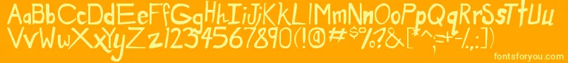 DirtyDuo Font – Yellow Fonts on Orange Background