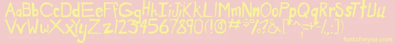 DirtyDuo Font – Yellow Fonts on Pink Background