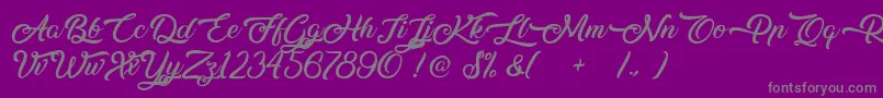 MidnightBangkok Font – Gray Fonts on Purple Background