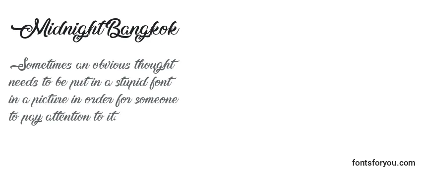 Review of the MidnightBangkok Font
