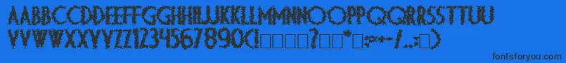 Dsdiplomaartbold-Schriftart – Schwarze Schriften auf blauem Hintergrund