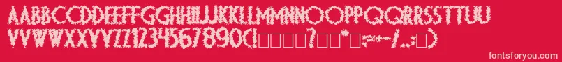 Dsdiplomaartbold Font – Pink Fonts on Red Background