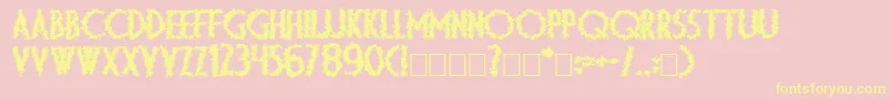 Dsdiplomaartbold Font – Yellow Fonts on Pink Background