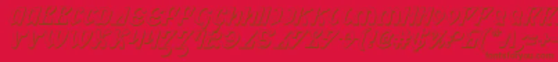 Piper3Di Font – Brown Fonts on Red Background