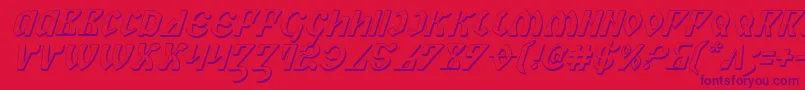 Piper3Di Font – Purple Fonts on Red Background