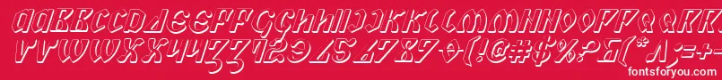 Piper3Di Font – White Fonts on Red Background