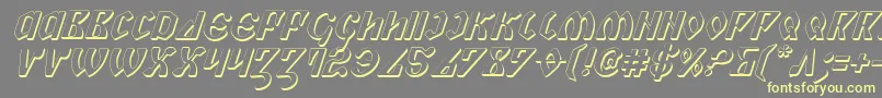 Piper3Di Font – Yellow Fonts on Gray Background