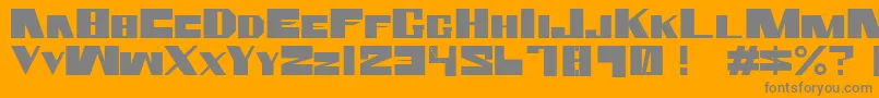 Rammstein.Rufont Font – Gray Fonts on Orange Background