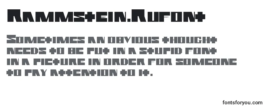 Review of the Rammstein.Rufont Font