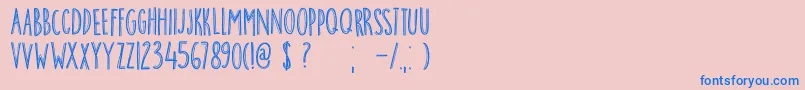 DkBreakfastBurrito Font – Blue Fonts on Pink Background