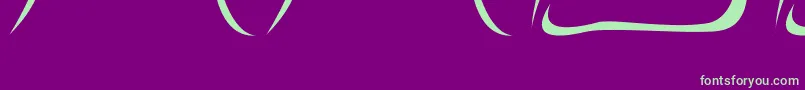 フォントNecrophylac – 紫の背景に緑のフォント