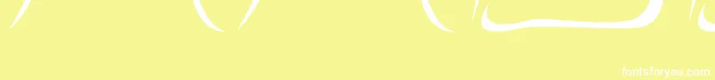 フォントNecrophylac – 黄色い背景に白い文字